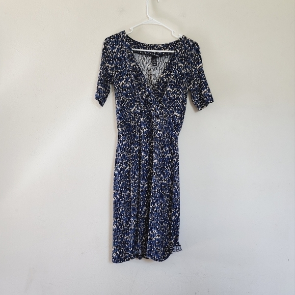 H&M V-neck mid sleeve business casual midi dress size 4 NWT - Picture 1 of 6